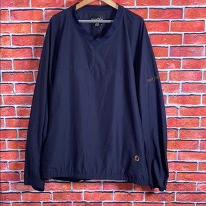FootJoy Men's Pullover V-Neck Windbreaker with Pockets in‎ Navy Blue Size XXL